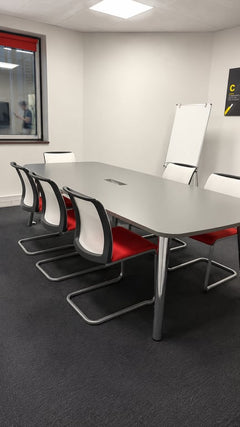 Chaise de réunion Steelcase résille rouge