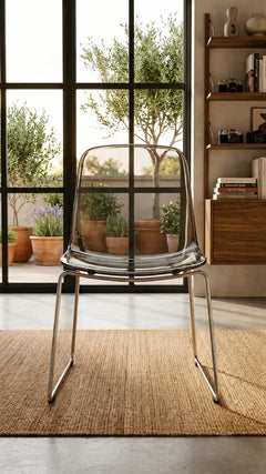 Chaise cafétéria transparente