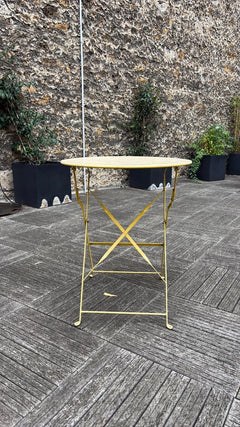 Table d'extérieur ronde 60x60 métal rabattable - 3-4