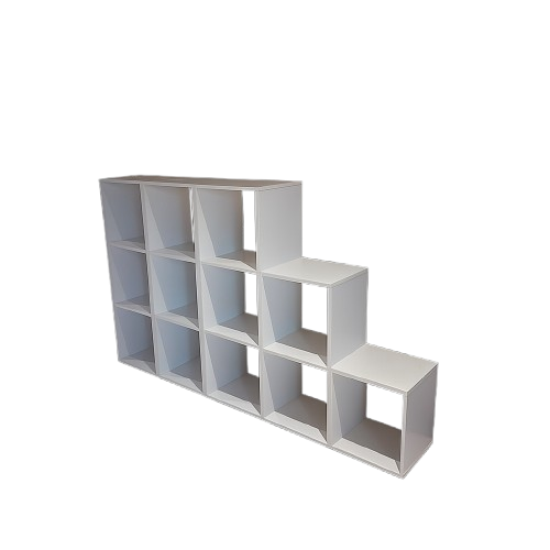 Bibliothèque en bois avec étagères