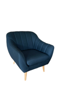 Fauteuil en tissu bleu
