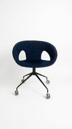 Chaise de réunion coque plastique et tissu