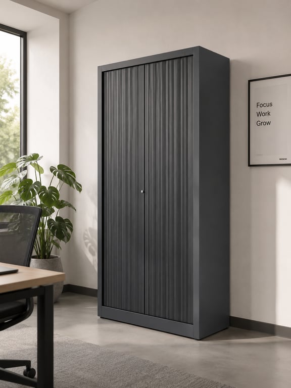 Armoire haute à portes coulissantes en métal