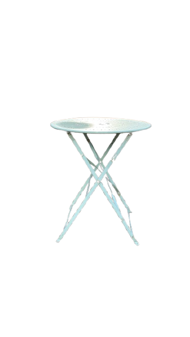 Table ronde d'extérieur 60x60 métal rabattable