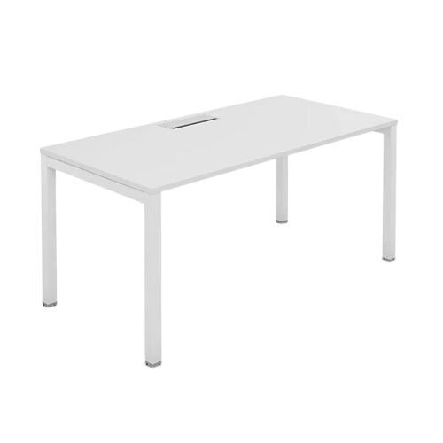 Bureau droit 160 cm avec accès top et goulotte