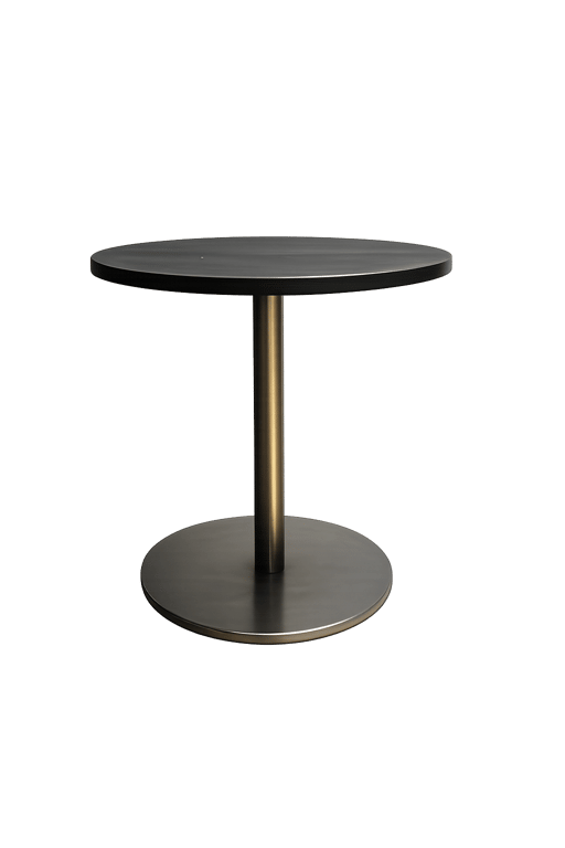 Table ronde 60x60 Noir et métal