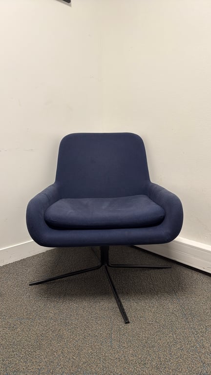 Fauteuil tissu métal violet - 3-4