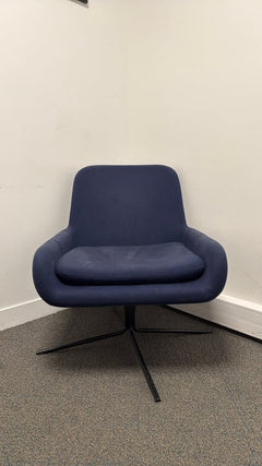 Fauteuil tissu métal violet - 3-4