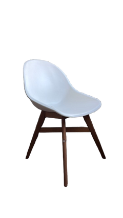Chaise de réunion en plastique avec pieds en bois - 3-4
