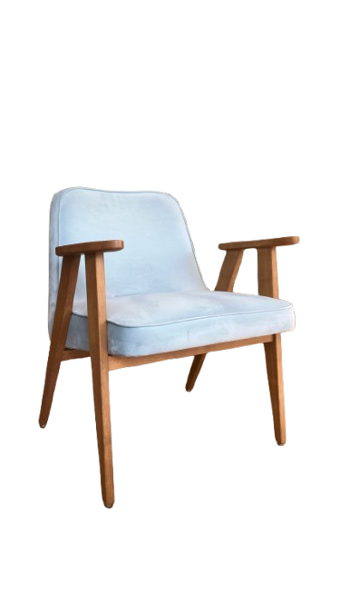 Fauteuil Gris en Velours avec Accoudoirs