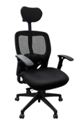 Fauteuil de bureau en résille noir