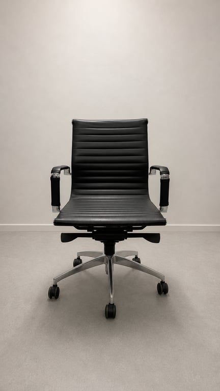 Chaise de réunion en cuir Leixin