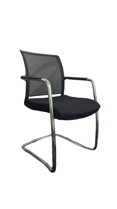 Chaise de réunion Bloom résille noire