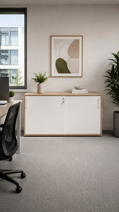 Armoire basse coulissante avec clé
