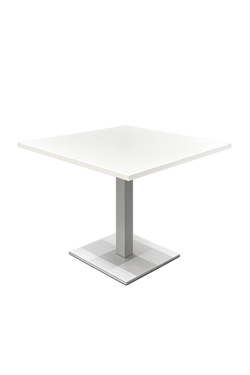 Table haute 100x100 Blanc