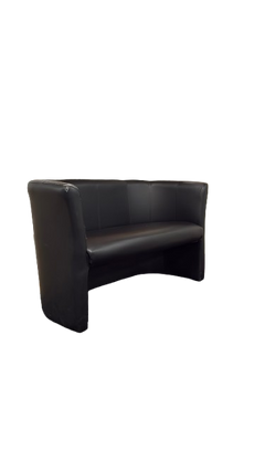 Canapé rond en cuir noir Profi Round VR2