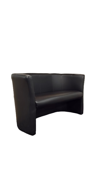 Canapé rond en cuir noir Profi Round VR2
