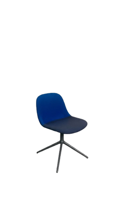 Chaise de réunion Muuto Fiber Bleu