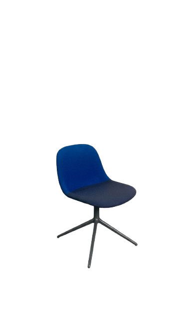 Chaise de réunion Muuto Fiber Bleu