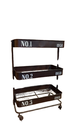 Rangement mobile en métal avec casiers - 3-4