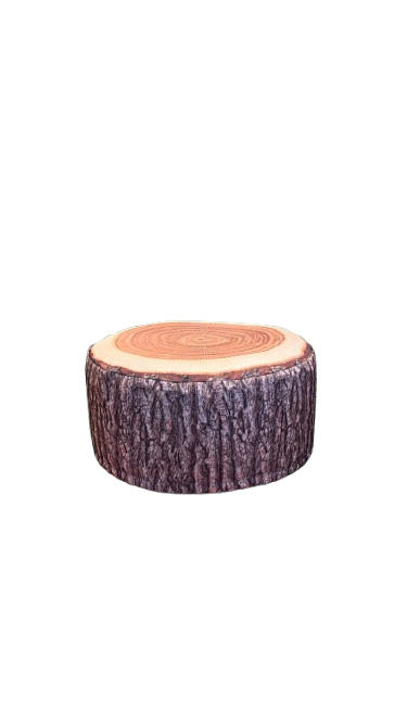 Pouf Assise en Plastique Marron Foncé