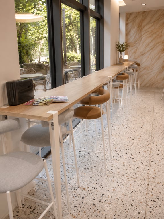 Table haute rectangulaire avec pieds Tiptoe