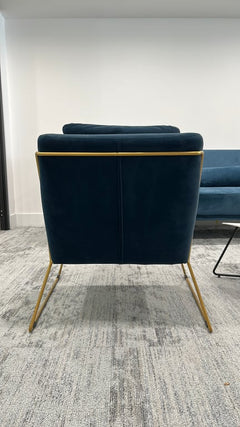 Sans marque - Fauteuil velour - Fauteuil avec accoudoirs en velour - arriere