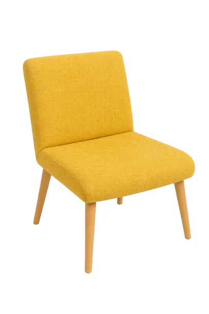 Fauteuil en tissu jaune