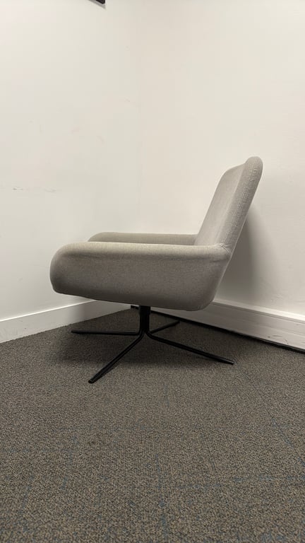 Fauteuil tissu gris clair - 3-4