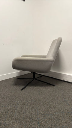 Fauteuil tissu gris clair - 3-4