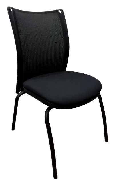 Chaise de réunion empilable en tissu avec dossier résille