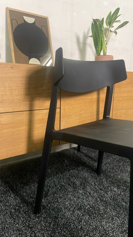 Chaise de cafétéria Actiu Wing Noir - arriere