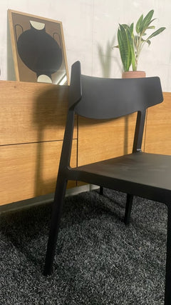 Chaise de cafétéria Actiu Wing Noir - arriere