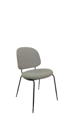 Chaise de réunion en tissu gris - 3-4