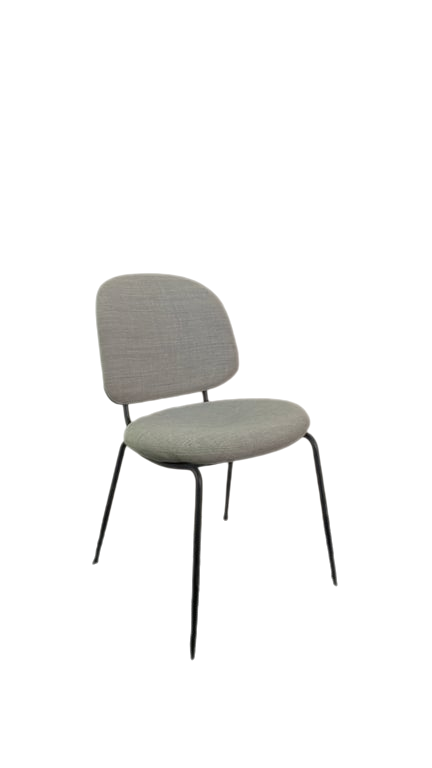 Chaise de réunion en tissu gris
