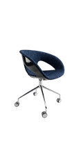 Chaise de réunion coque plastique et tissu
