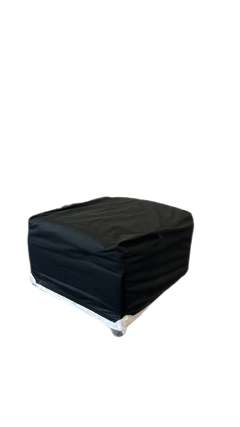 Pouf en tissu noir - 3-4