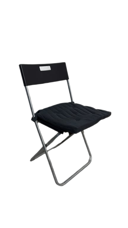 Chaise de cafétéria Gunde noir avec coussin - IKEA - 3-4