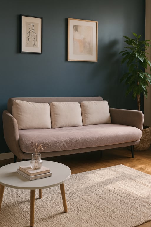 Canapé rectangulaire avec accoudoirs