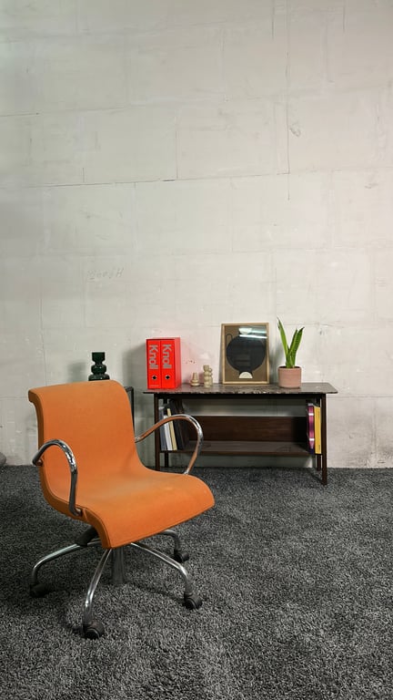 Chaise à roulettes Lensvelt Flag Chair Orange - ambiance