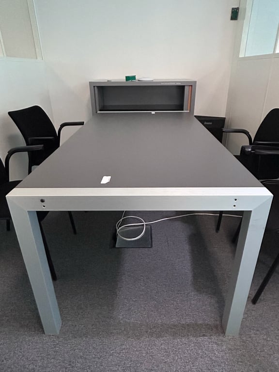 Table de réunion 177x90 Emperor et métal lightgrey - face