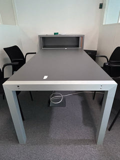 Table de réunion 177x90 Emperor et métal lightgrey - face