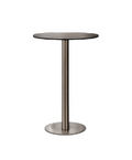 Table haute ronde 68x68 en bois mélaminé noir
