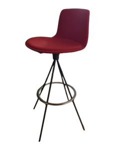 Tabouret haut rouge