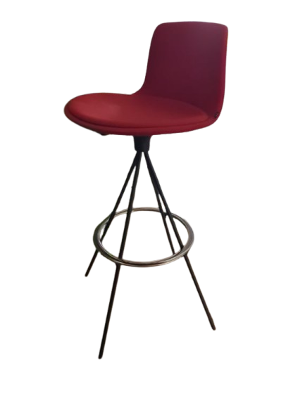 Tabouret haut rouge