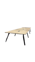 Table de réunion 150x576 cm mélaminé gris clair