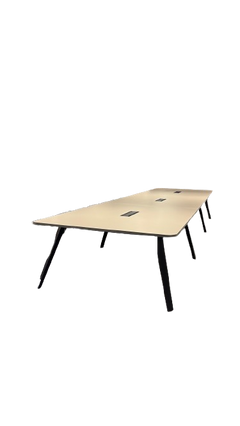 Table de réunion 150x576 cm mélaminé gris clair