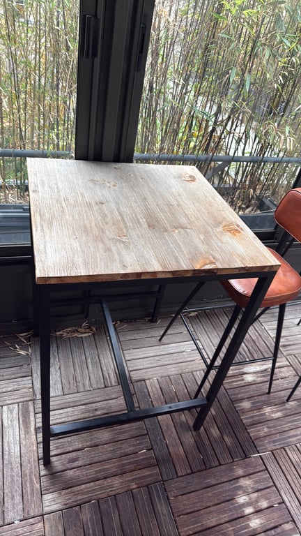 Table haute rectangulaire 75x75cm - 3-4