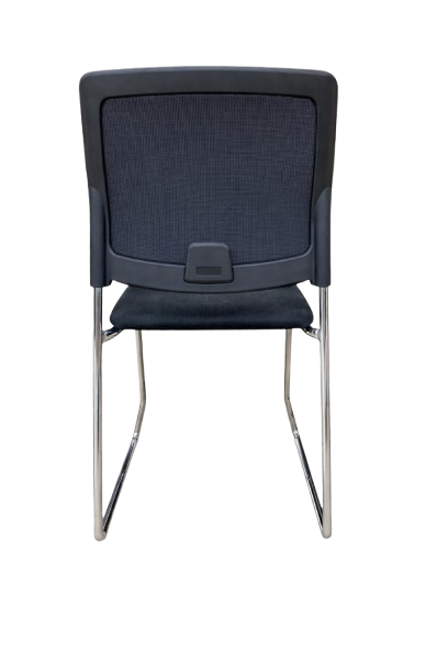 Chaise de réunion en métal et tissu