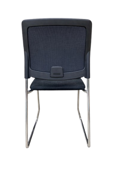 Chaise de réunion en métal et tissu